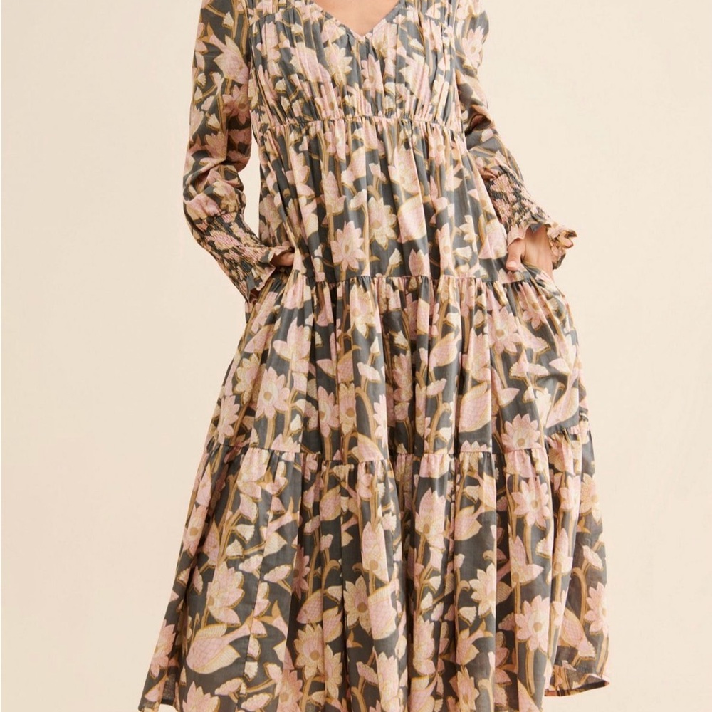Anthropologie Let Me Be Waistless Floral Dress